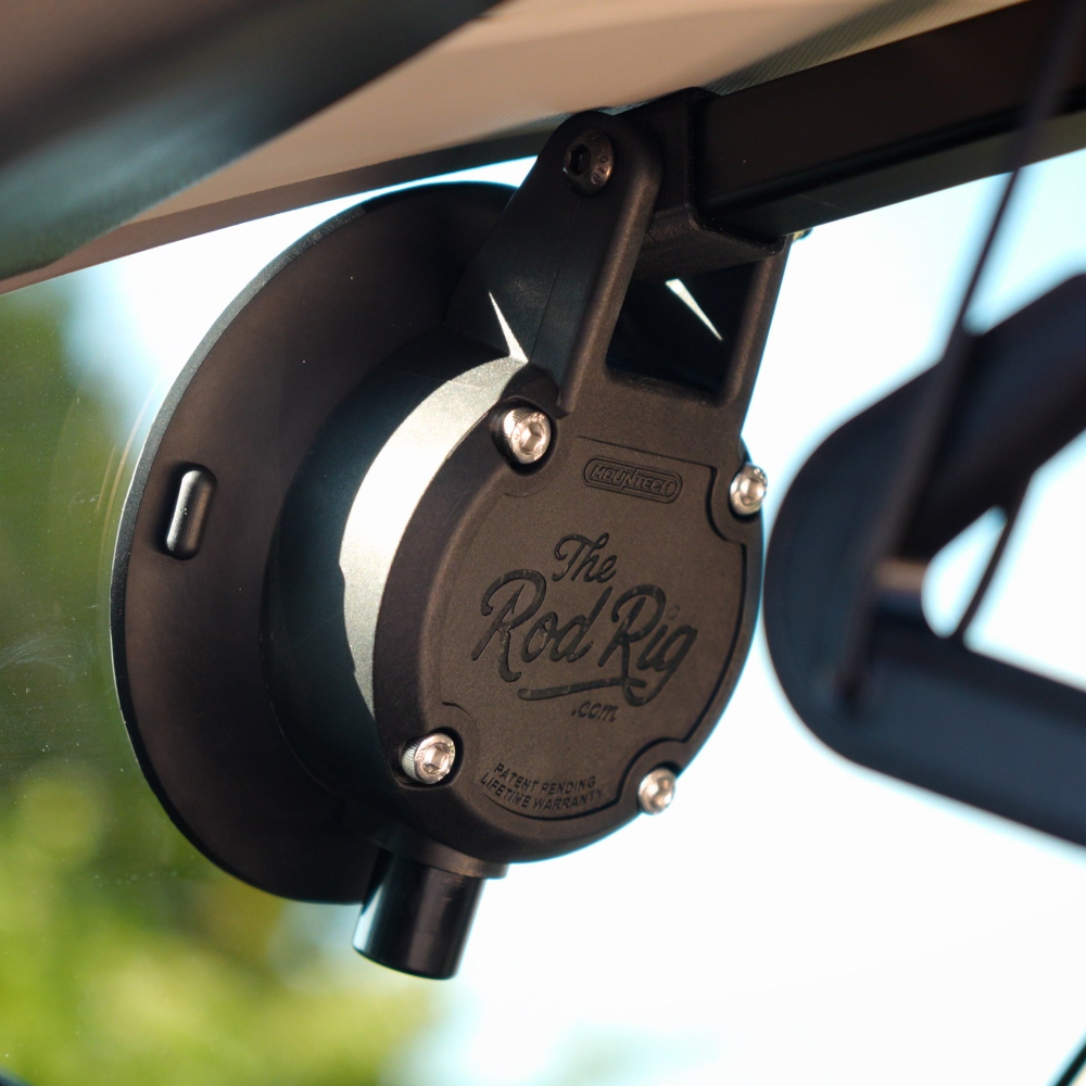 interior fishing rod holder suction cup mount